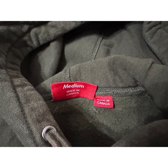 Supreme Tonal S Logo Hoodie Sweatshirt FW17 - Dark Olive Green - Men's Medium - Picture 6 of 11